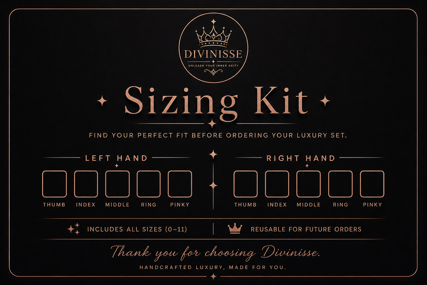 Divinisse Nail Sizing Kit (Required)