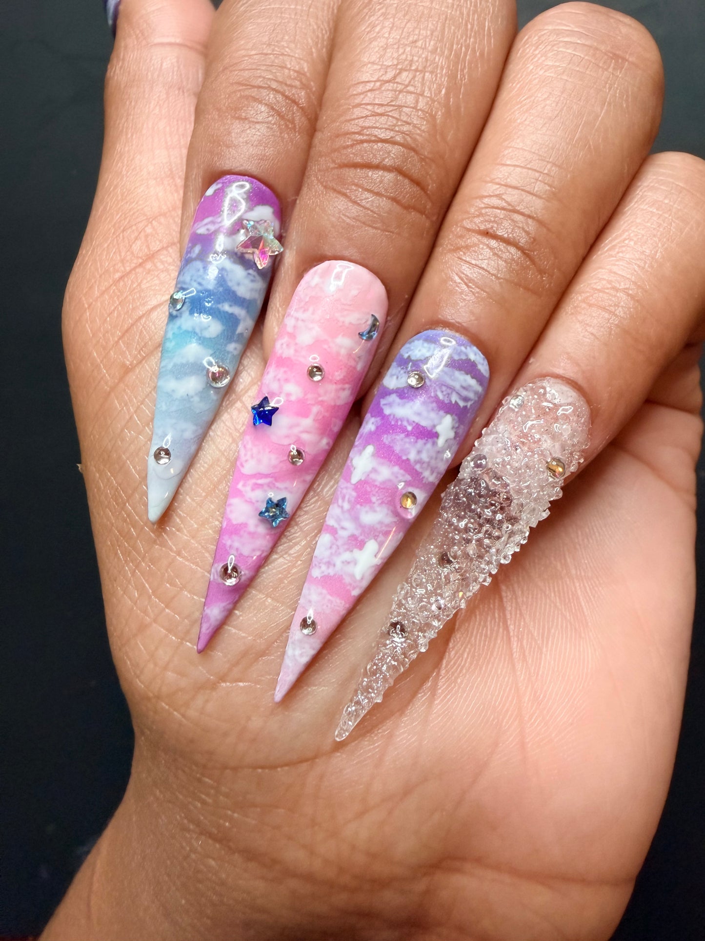 Ethereal Skies | 2XL Luxury Press On Nail Set